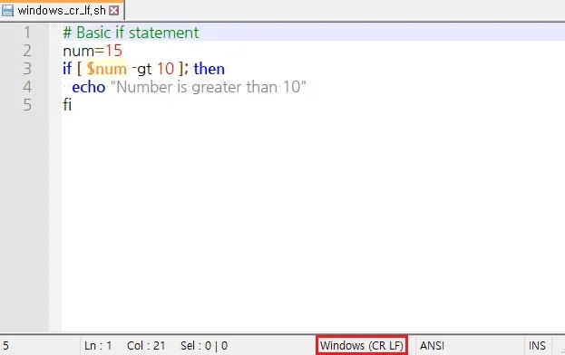 Bash 스크립트 syntax error near unexpected token 에러 해결법